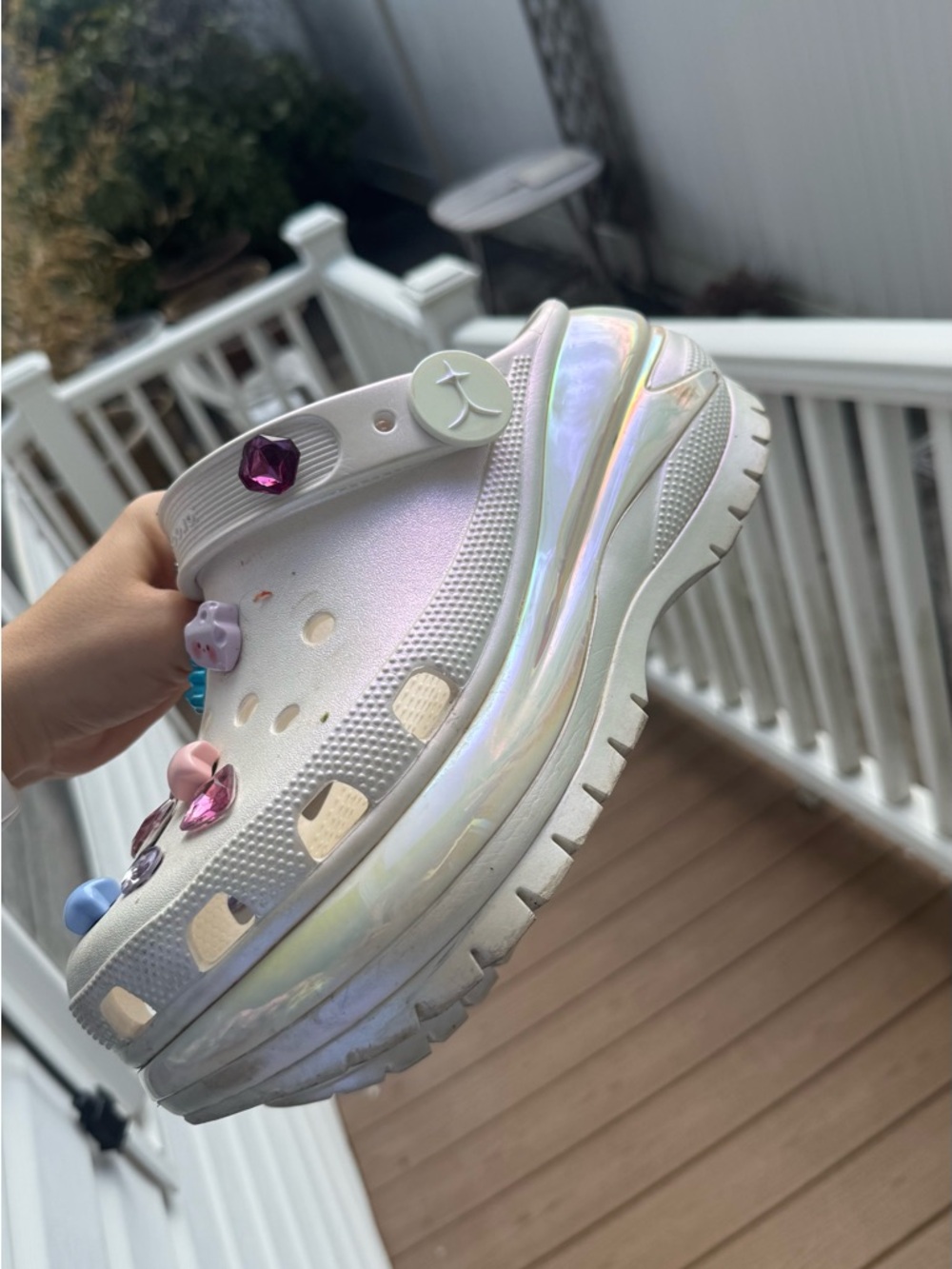 crocs LIL NAS X MEGA CRUSH CLOG White Unisex Slip On Women’s Size 9/ Men’s 7